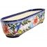 Mexican Talavera Rectangular Planter - Colibri -